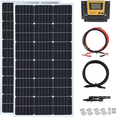 200 วัตต์ 24 วอลต์ แผ่นแสงอาทิตย์แข็ง โมโนคริสตัลลิน โมดูล Off Grid System