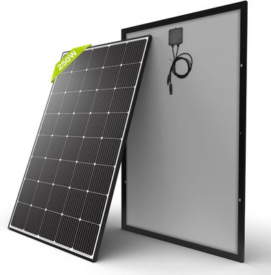 250W 15V โมโนคริสตัลลินสโลาร์แพนล โมดูล PV Off Grid น้ําหนักเบา