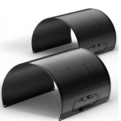ETFE สีดํา 100 วัตต์ โป้ยืดหยุ่น โมโนคริสตัล ไซล์แสงอาทิตย์ โซลาร์เซลล์สําหรับเรือเยอท คัมเปอร์ รถยนต์ 4WD