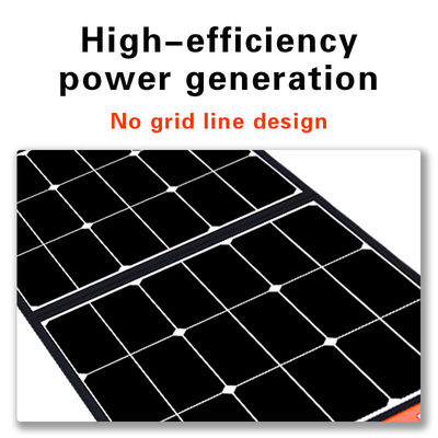 เทคโนโลยีนวัตถุประดิษฐ์ แพเนลพลังแสงอาทิตย์พกพา 100W สําหรับการผจญภัยกลางแจ้ง