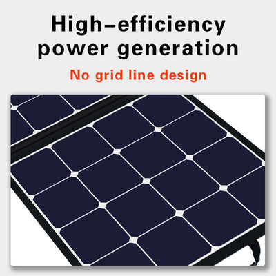 โมดูลพลังแสงอาทิตย์แบบพกพากลางแจ้ง 24V 100w แพเนลพลังแสงอาทิตย์แบบพับสําหรับการเดินทาง