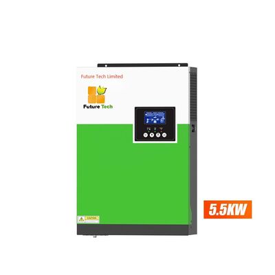 ใช้ในบ้าน 5.5KW Off Grid ระบบแสงอาทิตย์ 220/230V เครื่องเปลี่ยนแสงอาทิตย์ด้วยสีเขียว