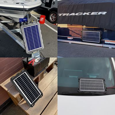 10W 12V แบตเตอรี่แสงอาทิตย์ Trickle Charger แบตเตอรี่ที่ใช้พลังงาน การบํารุงรักษา ทะเล