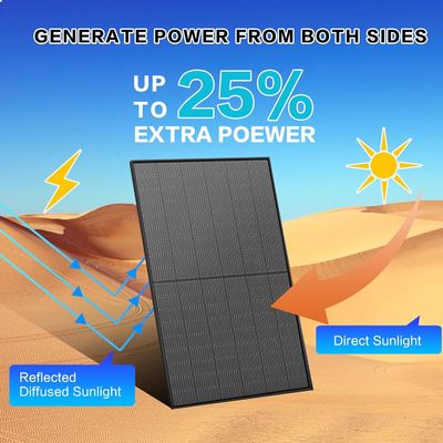 400W PV โมโนคริสตัล ไบฟาเซียล โซลาร์ แพเนล คิต 10BB