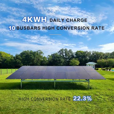 400W PV โมโนคริสตัล ไบฟาเซียล โซลาร์ แพเนล คิต 10BB