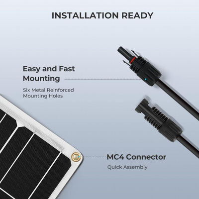 รีวิวทางทะเล หนา 100w เซลล์แผ่นแสงอาทิตย์ยืดหยุ่น IP68 กันน้ํา ODM
