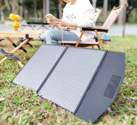 FT60 แผนแสงอาทิตย์พับ 60w ชาร์จเบนท์ กันน้ํา IP65 สีดํา