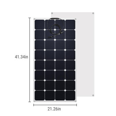 โมโนคริสตัลลีน โมดูลแผ่นแสงอาทิตย์ครึ่งยืดหยุ่น 100W 12 วอลต์ OEM