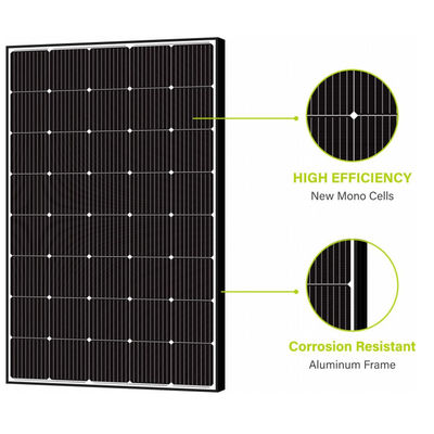 แพเนลพลังแสงอาทิตย์แบบยืดหยุ่นแบบโมโนคริสตัลลิน 250W 15V สําหรับ RV Marine