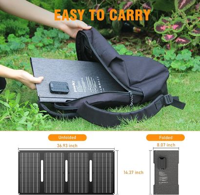 แพเนลพลังแสงอาทิตย์พกพา 40W 15V DC Outlet สําหรับการแคมป์กลางแจ้ง