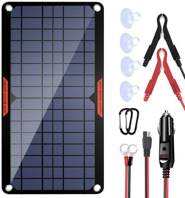 เครื่องไฟฟ้า Trickle 12V แบตเตอรี่แสงอาทิตย์ แผ่นชาร์จกันน้ํา 10W