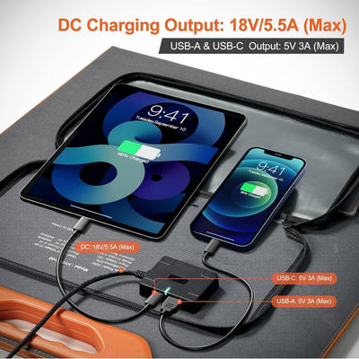 แพคเกจระบบแสงอาทิตย์ RV 100W ที่พับได้ Off Grid สําหรับการเดินแคมป์
