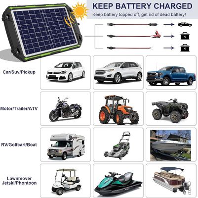 เครื่องชาร์จแบตเตอรี่พลังแสงอาทิตย์ กันน้ํา 10W 12V สําหรับรถ เรือ RV ทะเล