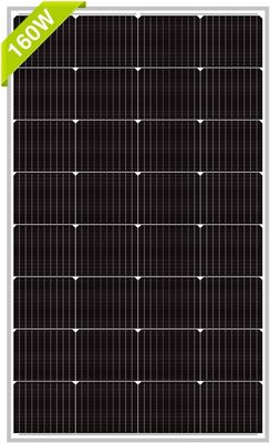160W Off Grid โมโนคริสตัล PV Cell Module โมโนโพลีโซลาร์แพนเนล 12V