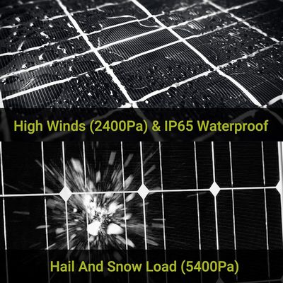160W Off Grid โมโนคริสตัล PV Cell Module โมโนโพลีโซลาร์แพนเนล 12V