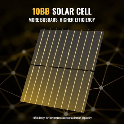 400W 10BB แผ่นแสงอาทิตย์แข็งเบา โมโน โมดูลแสงอาทิตย์ OEM