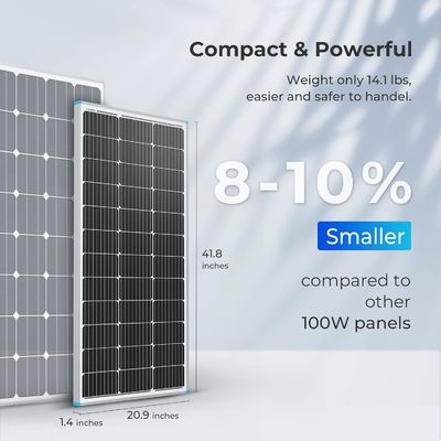 พีวี โมโนคริสตัลลีน แบลคอน โซลาร์ แพเนล 100 วัตต์ 12V OEM