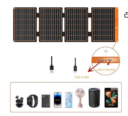 FT40 เครื่องชาร์จแสงอาทิตย์แบบ USB ขนาดเล็ก โมโนคริสตัลลีนโมดูล IP67 กันน้ํา