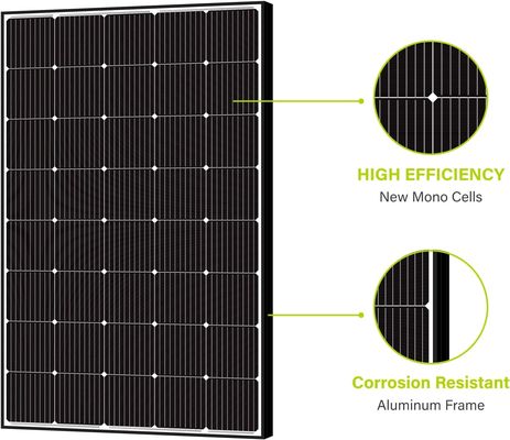 250W 15V โมโนคริสตัลลินสโลาร์แพนล โมดูล PV Off Grid น้ําหนักเบา