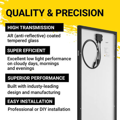 โมโนคริสตัลลิน 100W บัลคอนโซลาร์แพเนล สําหรับอาคารพาณิชย์