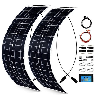 300W โมโนคริสตัลลีน Usb ซอลเลอร์แพนเนลคิต สําหรับรถบ้าน 50A 12-24V