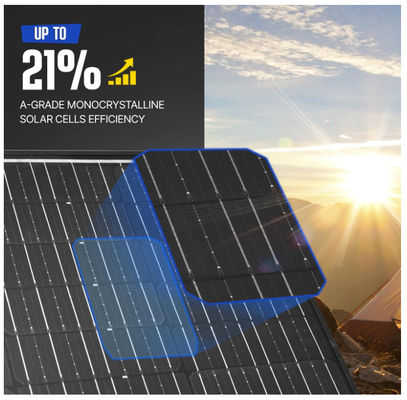 160W ผ้าห่มแสงอาทิตย์แบบพับได้ BIPV แผ่นแสงอาทิตย์โมโนคริสตัลเบา