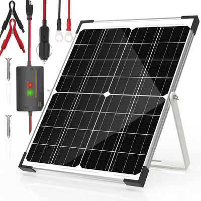 25W แบตเตอรี่แสงอาทิตย์ ทริคเคิลชาร์จเมนเทนเนอร์ 12V สําหรับรถยนต์ มอเตอร์ไซค์