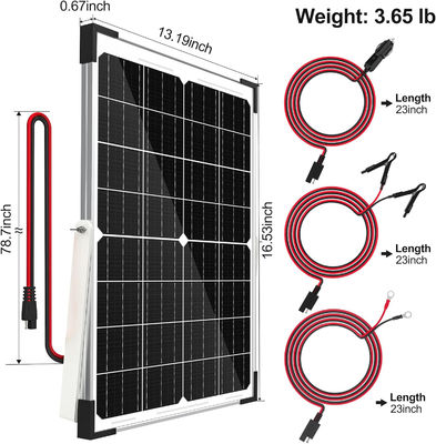 25W แบตเตอรี่แสงอาทิตย์ ทริคเคิลชาร์จเมนเทนเนอร์ 12V สําหรับรถยนต์ มอเตอร์ไซค์