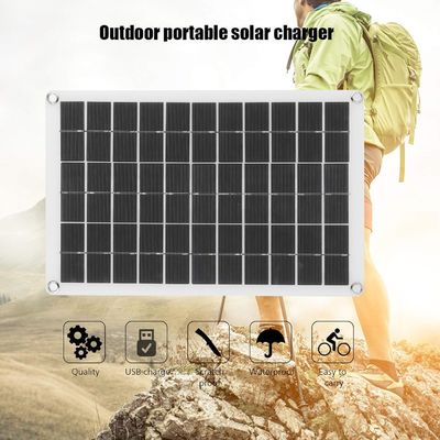 แผ่นแสงอาทิตย์แบบพกพาเบา โมโนคริสตัลเซลล์ 100W 12/24V USB Output