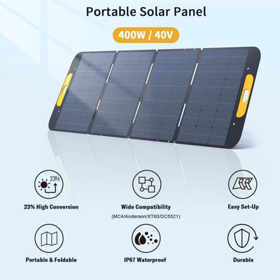 ชุดผ้าห่มพลังแสงอาทิตย์แบบพกพาประสิทธิภาพสูง 400w สําหรับแคมป์ RV