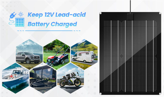 FTBM15 ชุดแผ่นพลังแสงอาทิตย์ สร้างใน MPPT Charge Controller กันน้ําด้วยสีดํา