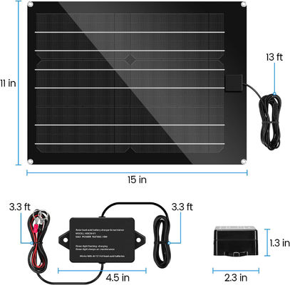 เครื่องชาร์จแบตเตอรี่รถยนต์พลังแสงอาทิตย์สําหรับ RV 15W 12V