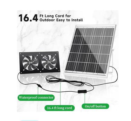 FTB20 Outdoor Solar Panel Kit พลังงานพัดลมอากาศสําหรับไก่ IP65 กันน้ํา