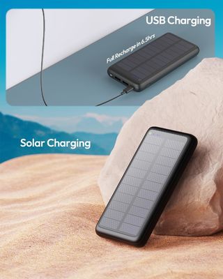 USB C โปรแกรมชาร์จแสงอาทิตย์แบบพกพา 27000mAh สําหรับโทรศัพท์มือถือ แท็บเล็ต ODM