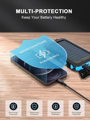 38800mAh พลังงานแสงอาทิตย์ Usb Power Bank กันน้ํา สําหรับแคมป์กลางแจ้ง