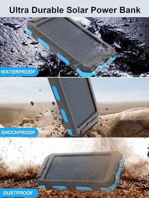 38800mAh พลังงานแสงอาทิตย์ Usb Power Bank กันน้ํา สําหรับแคมป์กลางแจ้ง