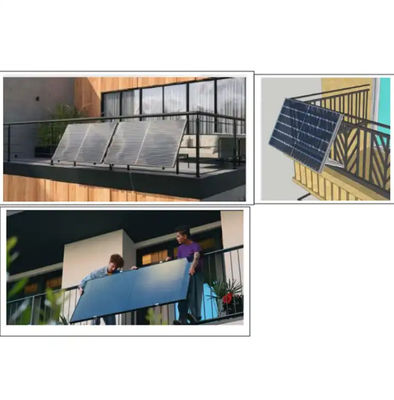 ระบบแผ่นพลังแสงอาทิตย์ 600w ระเบียงเข็มขัด ซิลิคอนโมโนคริสตัล
