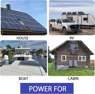 12V 24V โมโน PV รังสีดวงอาทิตย์แบบแข็ง 300W 150W พลังงาน