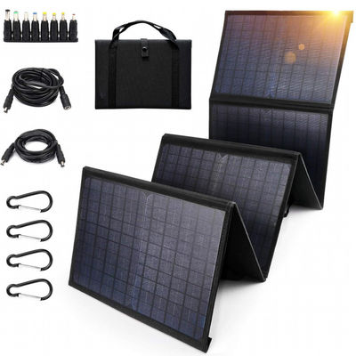 แพเนลพลังแสงอาทิตย์แบบพับได้ประสิทธิภาพสูง 60W พร้อม USB 5V สําหรับแคมป์ โทรศัพท์มือถือ